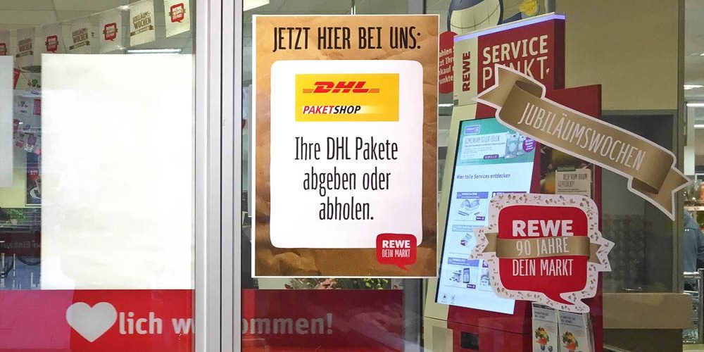 Rot Gelbe Koalition So Macht Rewe Seine Supermarkte Zu Dhl Paketabholstationen Supermarktblog